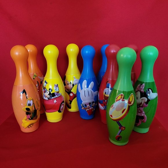 Vintage Disney Mickey Mouse and Friends Bowling Pins Set of 10 - Picture 12 of 14